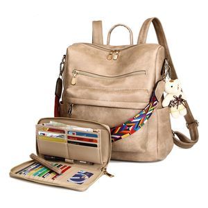 Women Backpack Purse Multipurpose Design Handbags Shoulder Bag PU Leather🥳